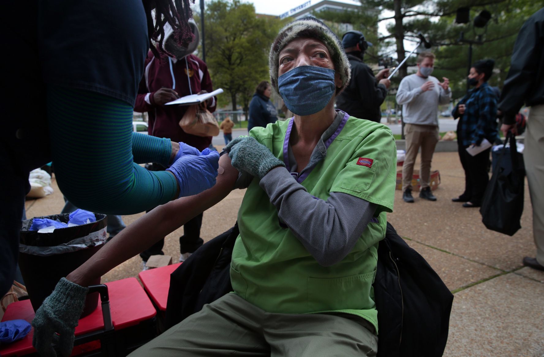 Vaccines brought to downtown homeless
